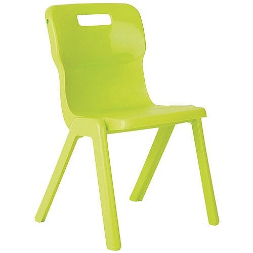 Titan One Piece School Chair Size 5 430mm Lime Pack of 10 Titan One Piece School Chair Size 5 430mm Lime Pack of 10