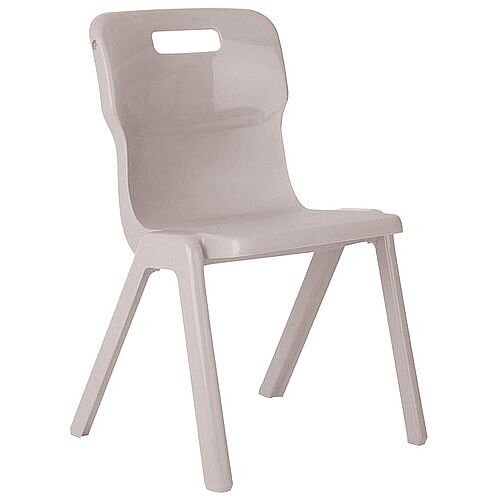 Titan One Piece School Chair Size 5 430mm Grey Pack of 10 Titan One Piece School Chair Size 5 430mm Grey Pack of 10