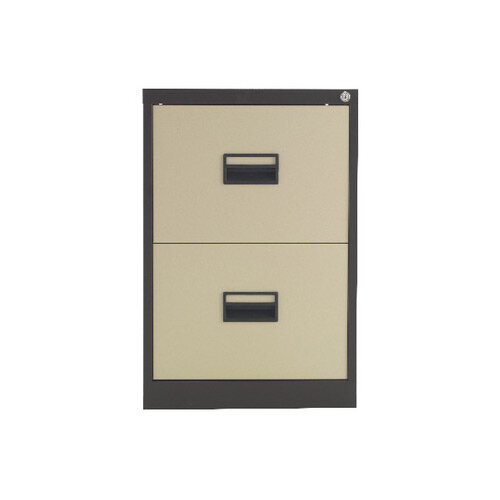 Talos 2 Drawer Steel Filing Cabinet Coffee Cream KF78763