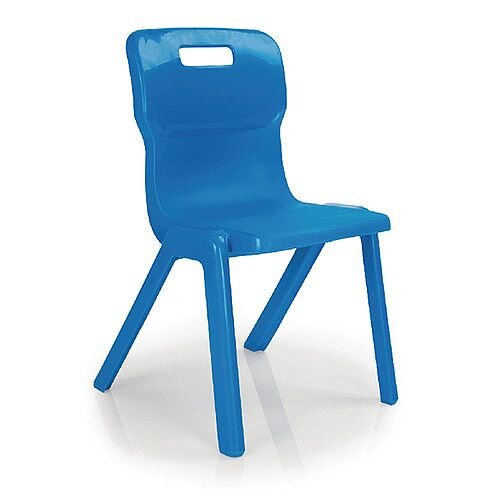 Titan One Piece School Chair Size 4 380mm Blue Pack of 10 Titan One Piece School Chair Size 4 380mm Blue Pack of 10