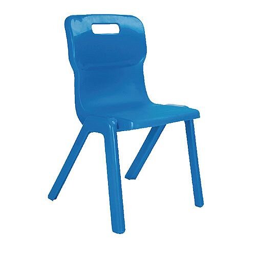 Titan One Piece School Chair Size 4 380mm Blue Pack of 30 Titan One Piece School Chair Size 4 380mm Blue Pack of 30