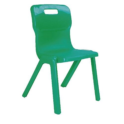 Titan One Piece School Chair Size 4 380mm Green Pack of 30 Titan One Piece School Chair Size 4 380mm Green Pack of 30