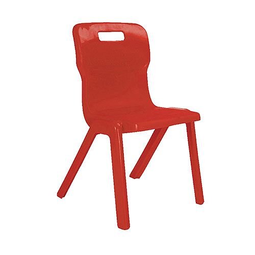 Titan One Piece School Chair Size 3 350mm Red Pack of 10 Titan One Piece School Chair Size 3 350mm Red Pack of 10