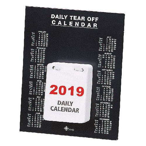 Daily Desk Calendar Tear Off 150x185mm 2019 KFDTO19 Hunt Office Ireland