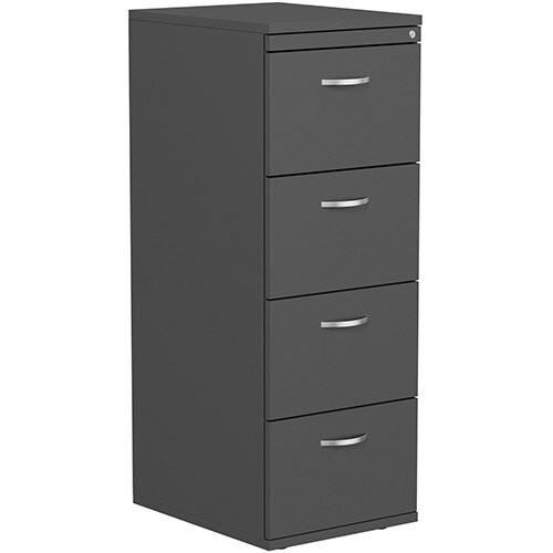 4 Drawer Wooden Filing Cabinet in Graphite Height 1320mm  - Universal Storage Can Be Used Alone Or Accompany The Switch, Komo or Ashford Ranges