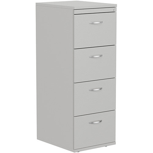 Kito 4-Drawer Wooden Filing Cabinet in Grey Height 1320mm Kito 4-Drawer Wooden Filing Cabinet in Grey Height 1320mm