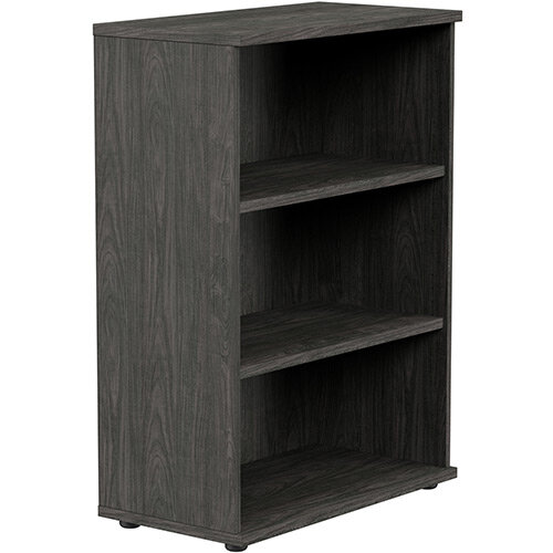 Medium Bookcase 1130mm High With Adjustable Shelves &Floor Leveller Feet Carbon Walnut Kito Medium Bookcase 1130mm High With Adjustable Shelves &Floor Leveller Feet Carbon Walnut Kito