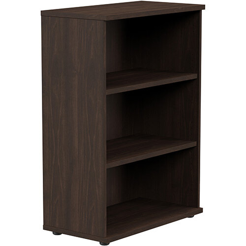 Medium Bookcase 1130mm High With Adjustable Shelves & Floor Leveller Feet 25mm Panel Dark Walnut  - Universal Storage Can Be Used Alone Or Accompany The Switch, Komo or Ashford Ranges