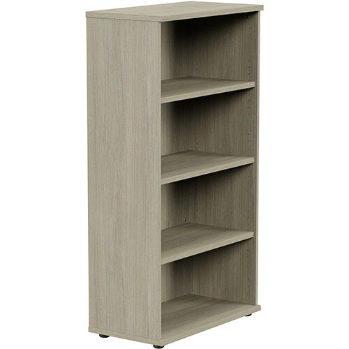 Medium Tall Bookcase with Adjustable Shelves and Floor-leveller Feet W800xD420xH1490mm Arctic Oak Kito Medium Tall Bookcase with Adjustable Shelves and Floor-leveller Feet W800xD420xH1490mm Arctic Oak Kito