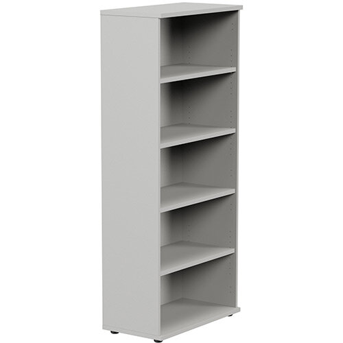 Tall Bookcase with Adjustable Shelves and Floor-leveller Feet W800xD420xH1850mm Grey Kito Tall Bookcase with Adjustable Shelves and Floor-leveller Feet W800xD420xH1850mm Grey Kito