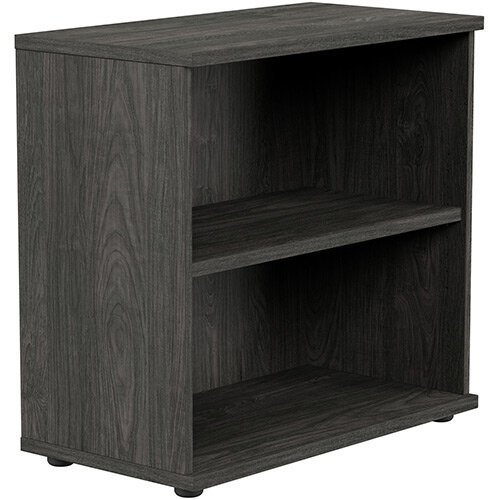 Kito Low Bookcase With Adjustable Shelves &Floor-leveller Feet W800xD420xH770mm Carbon Walnut Kito Low Bookcase With Adjustable Shelves &Floor-leveller Feet W800xD420xH770mm Carbon Walnut
