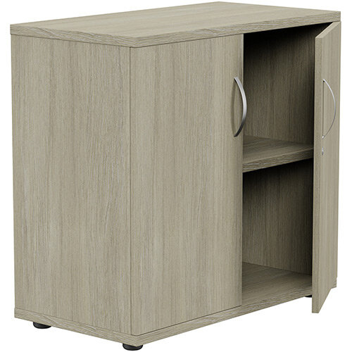 Low Cupboard with Lockable Doors W800xD420xH770mm Arctic Oak Kito Low Cupboard with Lockable Doors W800xD420xH770mm Arctic Oak Kito