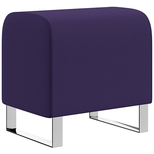 SIGMA MODULAR Soft Seating Pouffe With Cantilever Chrome Legs - Camira BLAZER 100% Wool Fabric SIGMA MODULAR Soft Seating Pouffe With Cantilever Chrome Legs - Camira BLAZER 100% Wool Fabric