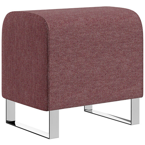 SIGMA MODULAR Soft Seating Pouffe With Cantilever Chrome Legs - RIVET Fabric SIGMA MODULAR Soft Seating Pouffe With Cantilever Chrome Legs - RIVET Fabric