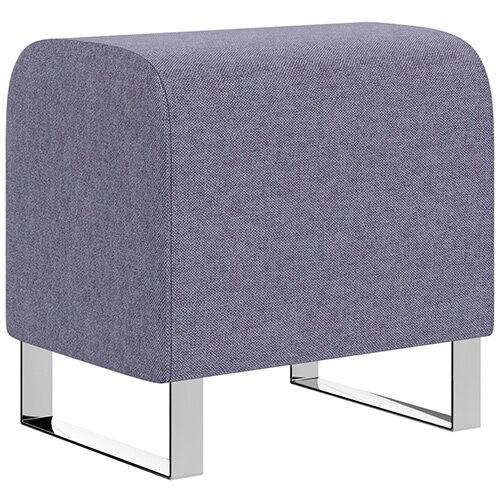 SIGMA MODULAR Soft Seating Pouffe With Cantilever Chrome Legs - MAIN LINE FLAX Fabric SIGMA MODULAR Soft Seating Pouffe With Cantilever Chrome Legs - MAIN LINE FLAX Fabric