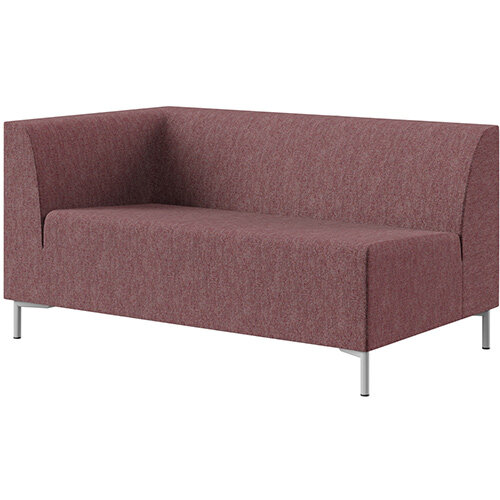 SIGMA MODULAR Soft Seating 2 Seater Right End Unit With Standard Metal Legs - RIVET Fabric SIGMA MODULAR Soft Seating 2 Seater Right End Unit With Standard Metal Legs - RIVET Fabric