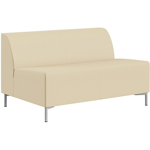 SIGMA MODULAR Soft Seating 2 Seater Unit With Standard Metal Legs - Genuine Leather Upholstery SIGMA MODULAR Soft Seating 2 Seater Unit With Standard Metal Legs - Genuine Leather Upholstery
