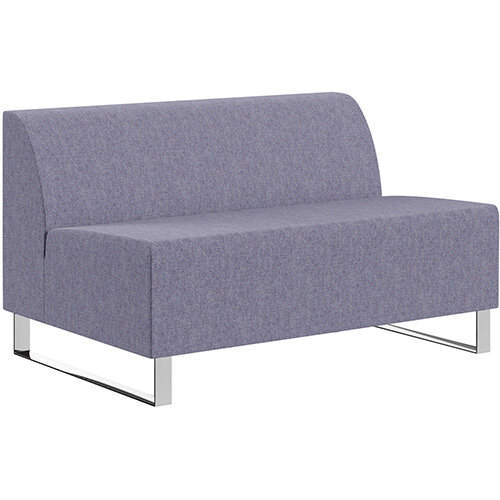 SIGMA MODULAR Soft Seating 2 Seater Unit With Cantilever Chrome Legs - MAIN LINE FLAX Fabric SIGMA MODULAR Soft Seating 2 Seater Unit With Cantilever Chrome Legs - MAIN LINE FLAX Fabric