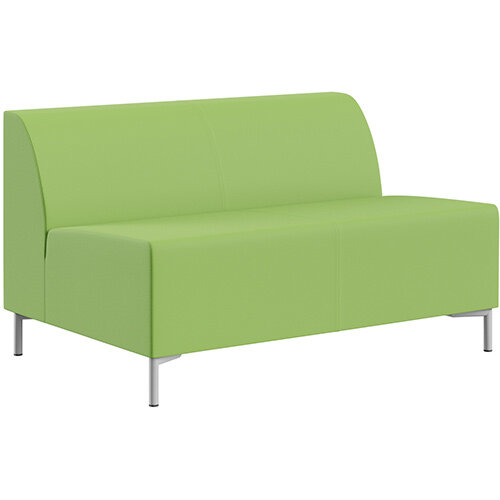 SIGMA MODULAR Soft Seating 2 Seater Unit With Standard Metal Legs - VALENCIA Leather-Look Upholstery SIGMA MODULAR Soft Seating 2 Seater Unit With Standard Metal Legs - VALENCIA Leather-Look Upholstery