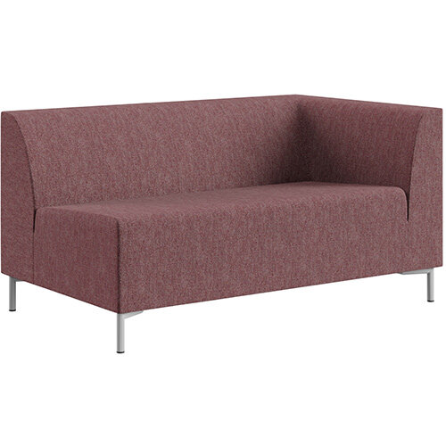 SIGMA MODULAR Soft Seating 2 Seater Left End Unit With Standard Metal Legs - RIVET Fabric SIGMA MODULAR Soft Seating 2 Seater Left End Unit With Standard Metal Legs - RIVET Fabric
