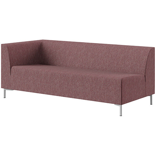 SIGMA MODULAR Soft Seating 3 Seater Right End Unit With Standard Metal Legs - RIVET Fabric SIGMA MODULAR Soft Seating 3 Seater Right End Unit With Standard Metal Legs - RIVET Fabric