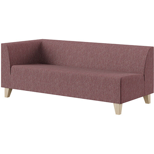 SIGMA MODULAR Soft Seating 3 Seater Right End Unit With Trapezoid Wooden Legs - RIVET Fabric SIGMA MODULAR Soft Seating 3 Seater Right End Unit With Trapezoid Wooden Legs - RIVET Fabric