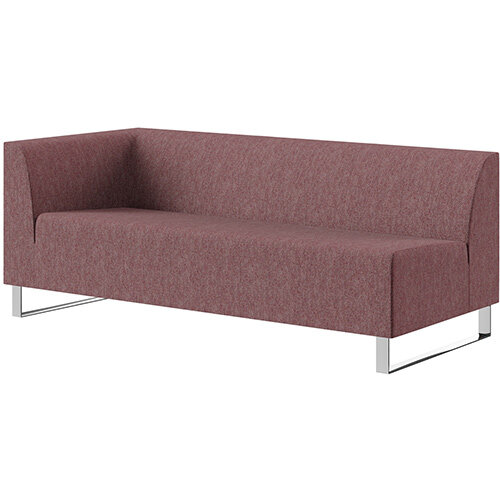 SIGMA MODULAR Soft Seating 3 Seater Right End Unit With Cantilever Chrome Legs - RIVET Fabric SIGMA MODULAR Soft Seating 3 Seater Right End Unit With Cantilever Chrome Legs - RIVET Fabric