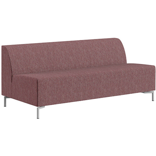 SIGMA MODULAR Soft Seating 3 Seater Unit With Standard Metal Legs - RIVET Fabric SIGMA MODULAR Soft Seating 3 Seater Unit With Standard Metal Legs - RIVET Fabric