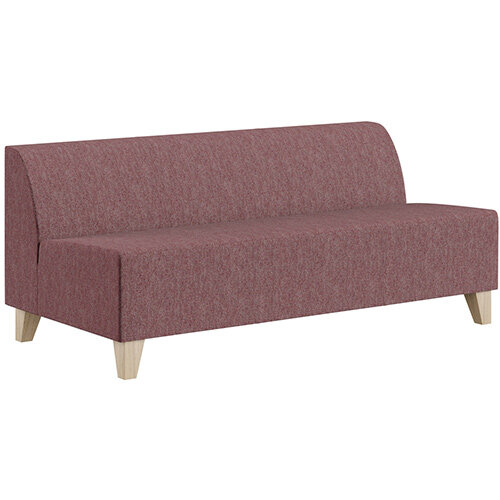 SIGMA MODULAR Soft Seating 3 Seater Unit With Trapezoid Wooden Legs - RIVET Fabric SIGMA MODULAR Soft Seating 3 Seater Unit With Trapezoid Wooden Legs - RIVET Fabric