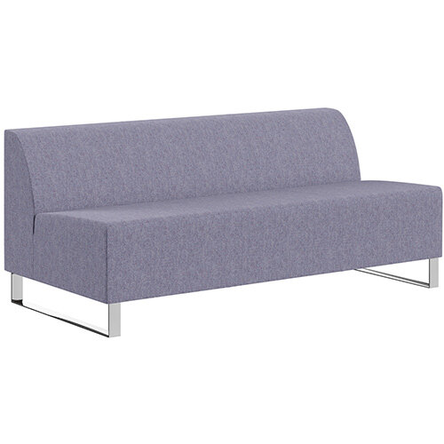 SIGMA MODULAR Soft Seating 3 Seater Unit With Cantilever Chrome Legs - MAIN LINE FLAX Fabric SIGMA MODULAR Soft Seating 3 Seater Unit With Cantilever Chrome Legs - MAIN LINE FLAX Fabric