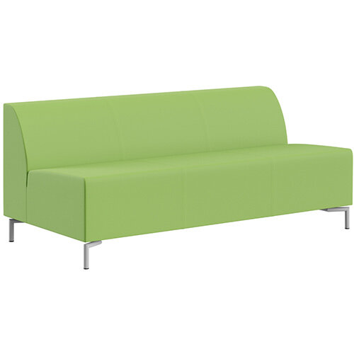 SIGMA MODULAR Soft Seating 3 Seater Unit With Standard Metal Legs - VALENCIA Leather-Look Upholstery SIGMA MODULAR Soft Seating 3 Seater Unit With Standard Metal Legs - VALENCIA Leather-Look Upholstery