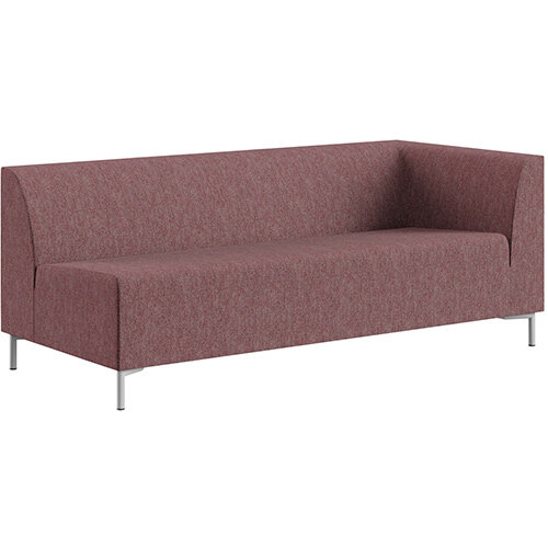 SIGMA MODULAR Soft Seating 3 Seater Left End Unit With Standard Metal Legs - RIVET Fabric SIGMA MODULAR Soft Seating 3 Seater Left End Unit With Standard Metal Legs - RIVET Fabric