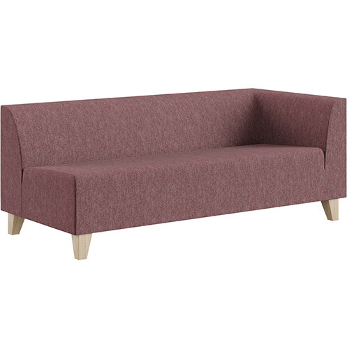 SIGMA MODULAR Soft Seating 3 Seater Left End Unit With Trapezoid Wooden Legs - RIVET Fabric SIGMA MODULAR Soft Seating 3 Seater Left End Unit With Trapezoid Wooden Legs - RIVET Fabric