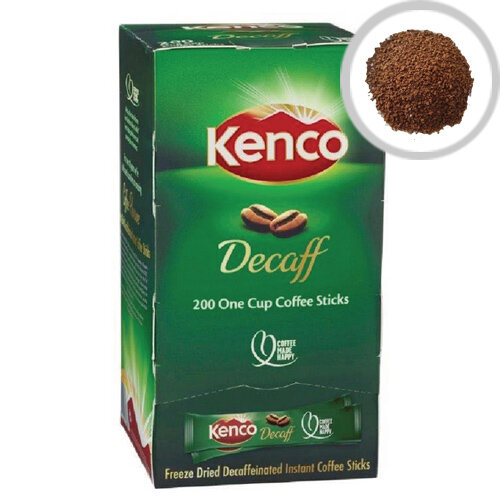 Kenco Instant Freeze Dried Decaffeinated Coffee Sticks 1.8g Pack of 200 89951 Kenco Instant Freeze Dried Decaffeinated Coffee Sticks 1.8g Pack of 200 89951