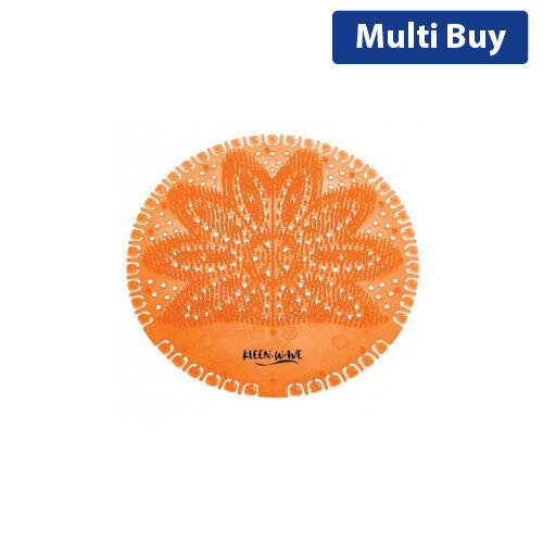KleenWave Pack of 10 Urinal Screens Mango Orange