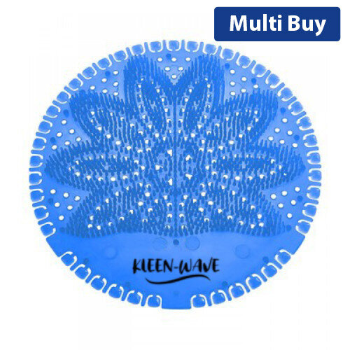 KleenWave Pack of 10 Urinal Screens Tutti Frutti Blue
