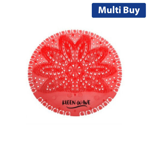 KleenWave Pack of 20 Urinal Screens Tropical Red