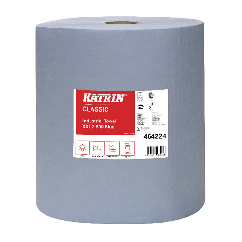 Katrin Classic Industrial XXL3 Blue Laminated Towel 500 Pack of 2 464224 Katrin Classic Industrial XXL3 Blue Laminated Towel 500 Pack of 2 464224