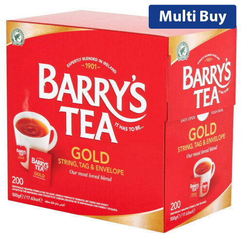 Barry's Gold Blend Tea Bags - String Tag & Envelope, Pack of 200 