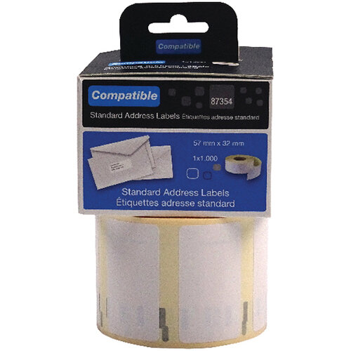Compatible DYMO Multipurpose Label 57 x 32mm Pack of 1000 LL87454 Compatible DYMO Multipurpose Label 57 x 32mm Pack of 1000 LL87454