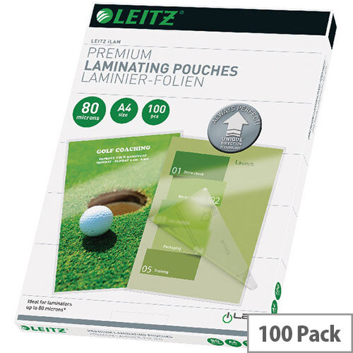 Leitz iLAM Premium Laminating Pouches UDT A4 160 Micron Pack of 100 74780000 Leitz iLAM Premium Laminating Pouches UDT A4 160 Micron Pack of 100 74780000