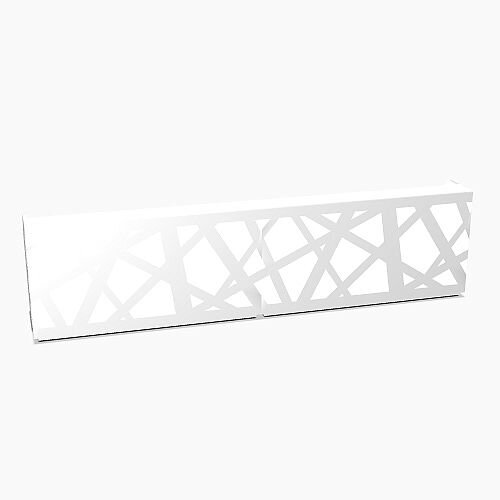 Zig Zag Modern Design Illuminated Solid Surface Straight White Reception Desk W4400mmxD880mmxH1146mm Zig Zag Modern Design Illuminated Solid Surface Straight White Reception Desk W4400mmxD880mmxH1146mm