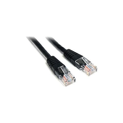 StarTech 1 ft Black Molded Cat5e UTP Patch Cable Cat 5e 1 ft 1 x RJ-45 Male 1 x RJ-45 Male Black M45PATCH1BK