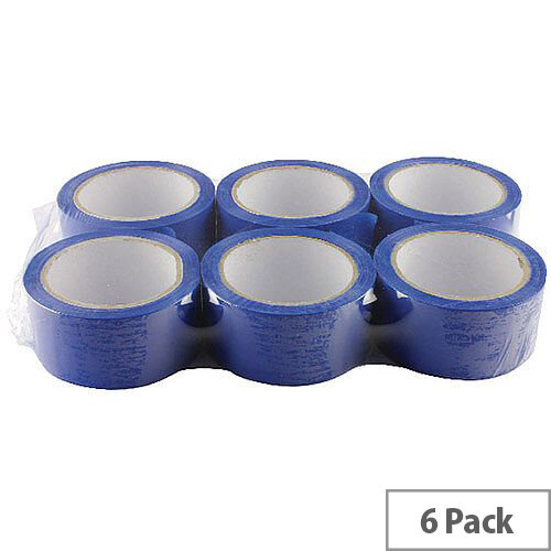 Ambassador Blue Polypropylene Tape 50mm x 66m Packing Tape (6 Pack) 