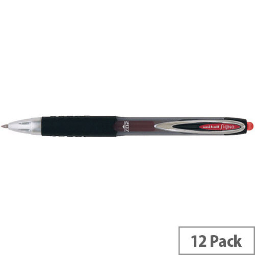 Uni-Ball Signo 207 Retractable Gel Ink Rollerball Pen 0.5mm Line Red Pack of 12 UMN207 Uni-Ball Signo 207 Retractable Gel Ink Rollerball Pen 0.5mm Line Red Pack of 12 UMN207