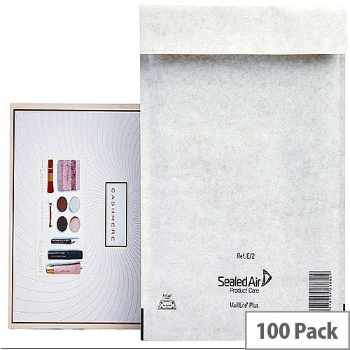 Mail Lite Plus Bubble Lined Size E/2 220x260mm Oyster White Postal Bags Pack of 100 Mail Lite Plus Bubble Lined Size E/2 220x260mm Oyster White Postal Bags Pack of 100