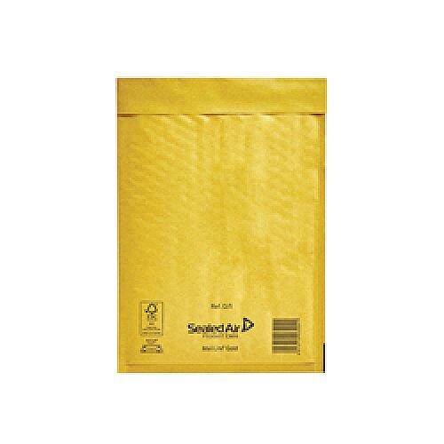 Mail Lite Bubble Lined Size D/1 180x260mm Gold Postal Bags Pack of 10