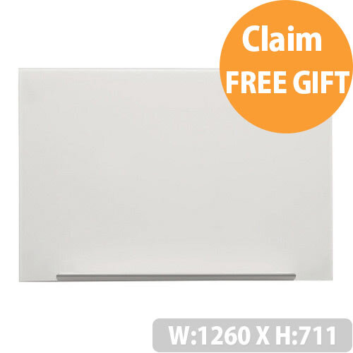 Nobo Diamond White Magnetic Glass Board 1260 x 711mm 1905177 Nobo Diamond White Magnetic Glass Board 1260 x 711mm 1905177