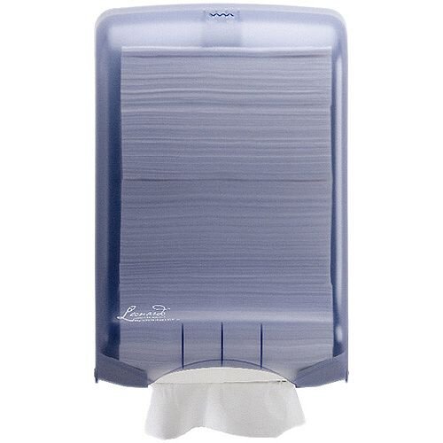 Leonardo Large Blue M Fold Hand Towel Dispenser 750 Sheet Capacity DSHA03