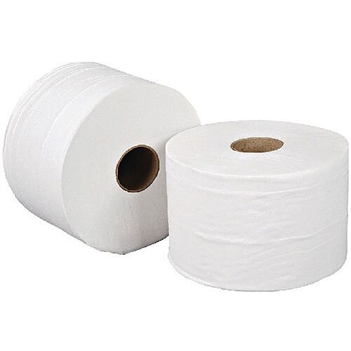 Leonardo Pack of 24 Versatwin Toilet Paper Dispenser Refills Tissue Roll White 125m JT81SW